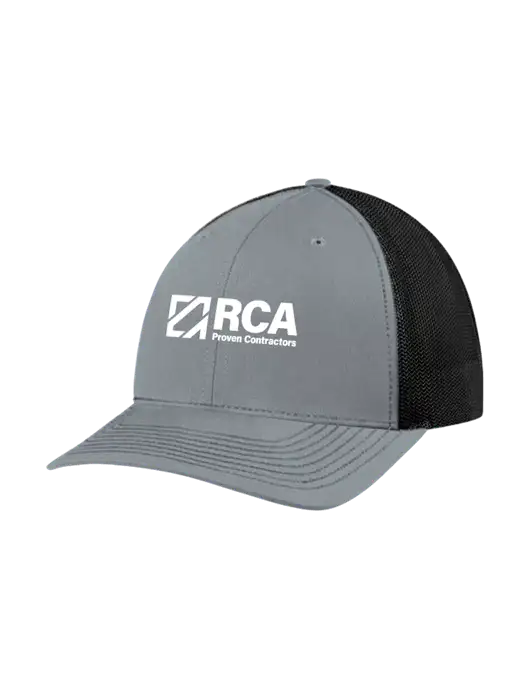 Richardson Adjustable Snapback Original 112 Trucker Cap Heather Grey w/Black Mesh w/RCA Logo