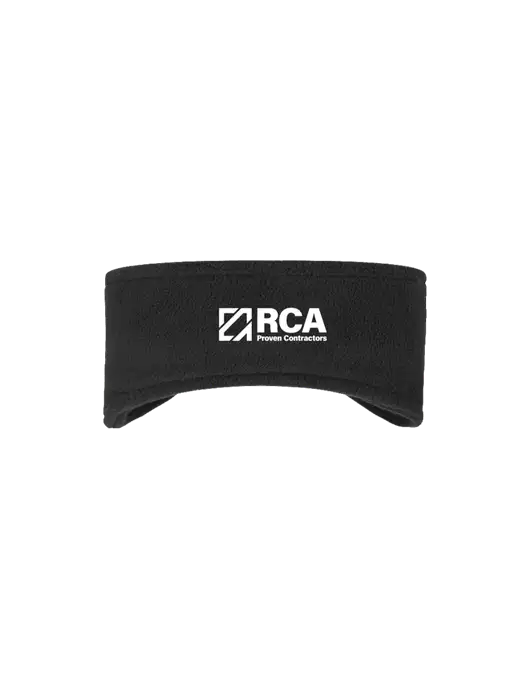 Black Stretch Fleece Headband w/RCA Logo