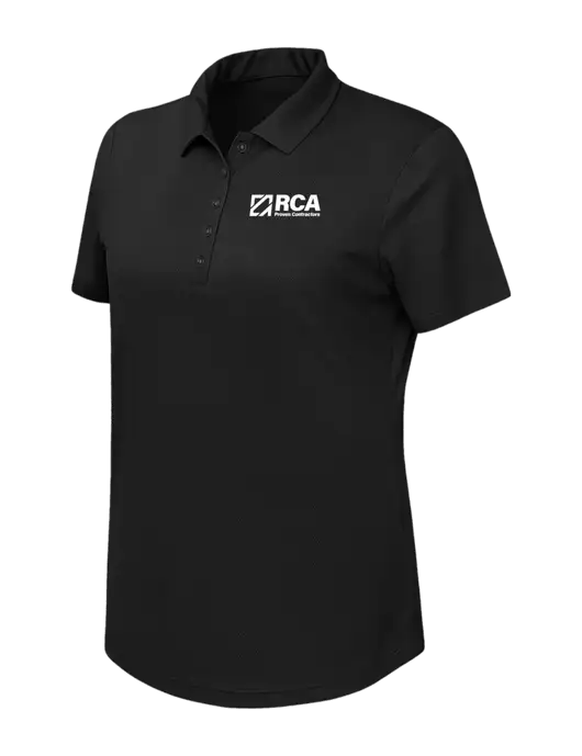 Callaway Womens Birdseye Black Polo w/RCA Logo
