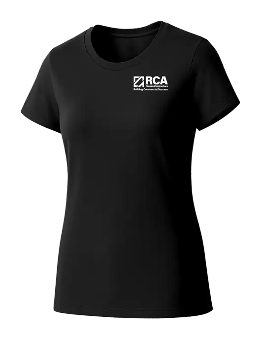 Womens Seriously Soft Black T-Shirt w/RCA Building Commercial Success Logo