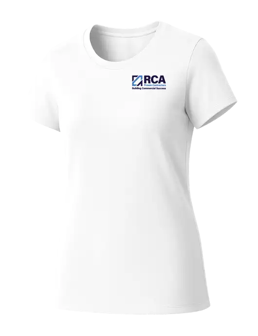 Womens Seriously Soft White T-Shirt w/RCA Building Commercial Success Logo