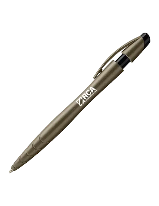 Awali Grey Metallic Pen - Black Ink w/RCA Logo