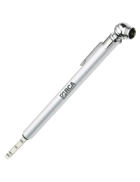 Quick View Silver Tire Gauge w/RCA Logo