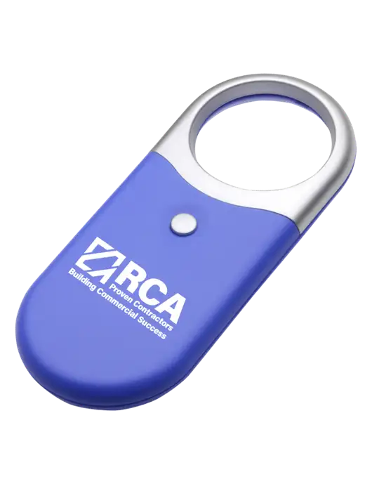Compact Blue Magnifier Light w/RCA Building Commercial Success Logo