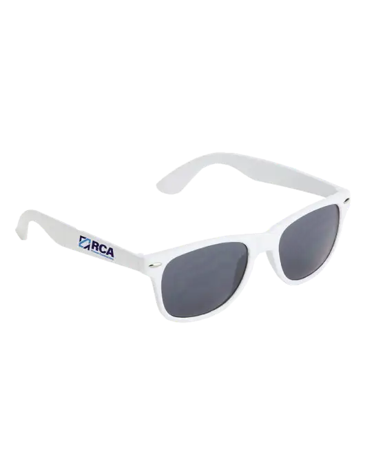 Daytona White Sunglasses w/RCA Logo