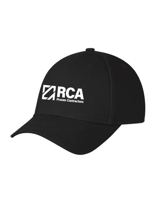 Black Structured Cap Hook & Loop w/RCA Logo