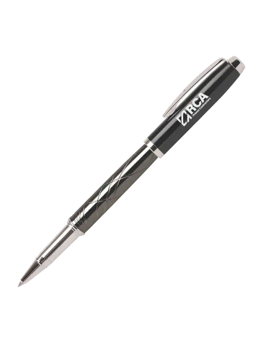 Modernist Black Rollerball Pen - Black Ink w/RCA Logo