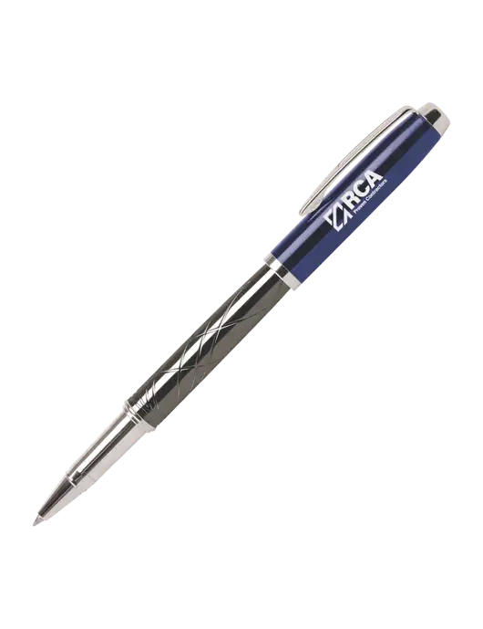 Modernist Blue Rollerball Pen - Black Ink w/RCA Logo