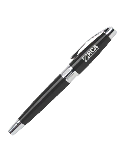 Masscotti Black Rollerball Pen - Black Ink w/RCA Logo