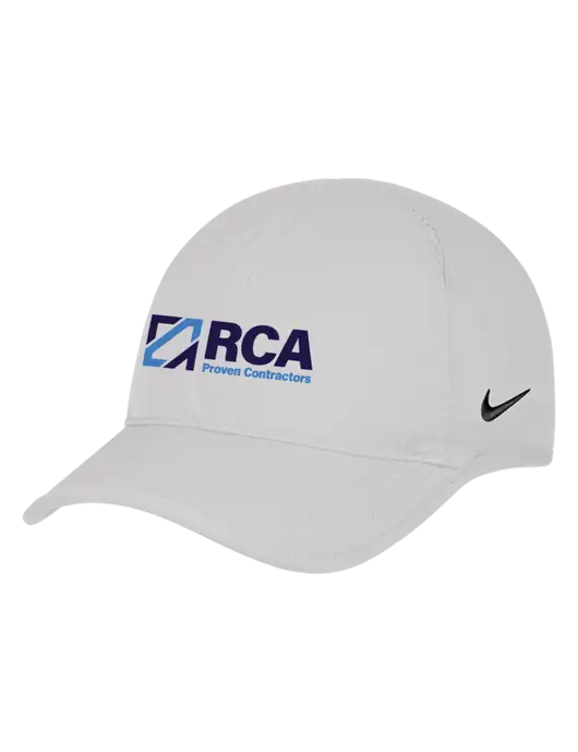 Nike White Featherlight Cap w/RCA Logo