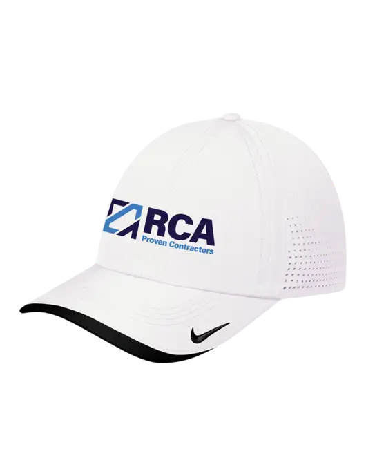 Nike White/Black Dri-FIT Perforated Performance Cap w/RCA Logo