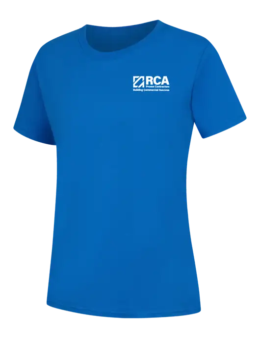 Womens Royal Blue Core Blend Tee w/RCA Building Commercial Success Logo