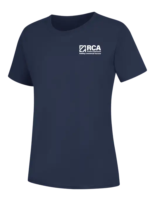 Womens Navy Core Blend Tee w/RCA Building Commercial Success Logo