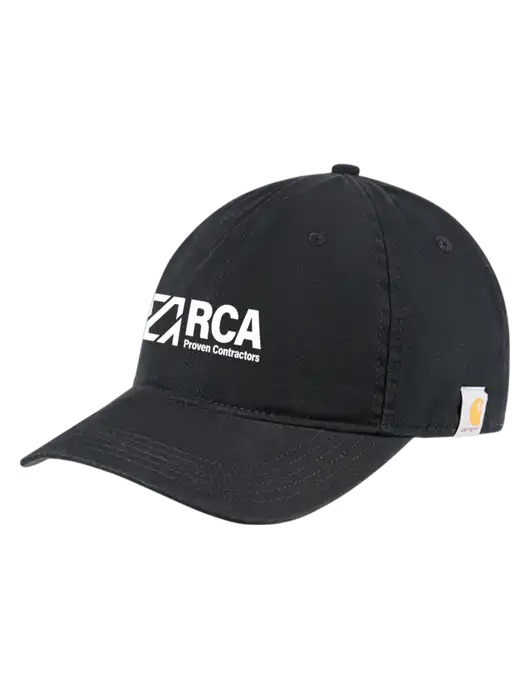 Carhartt Black Cotton Canvas Cap w/RCA Logo