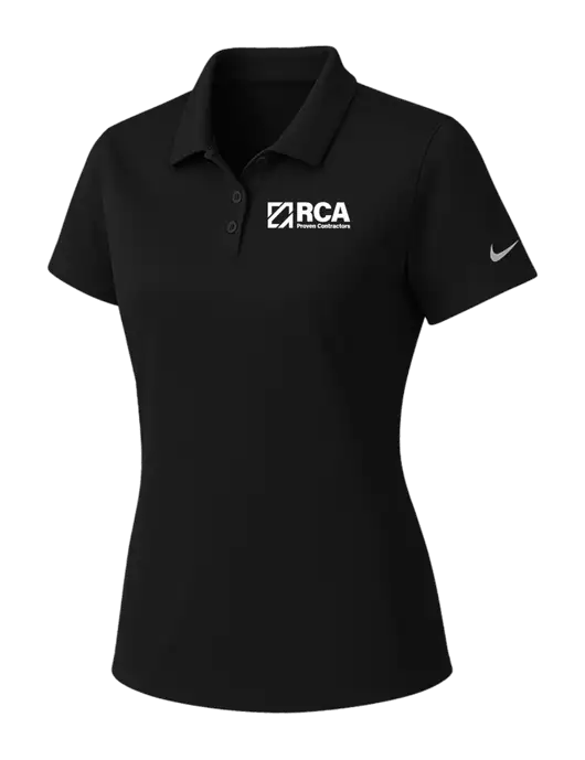 Nike Womens Black Dry Essential Solid Polo w/RCA Logo
