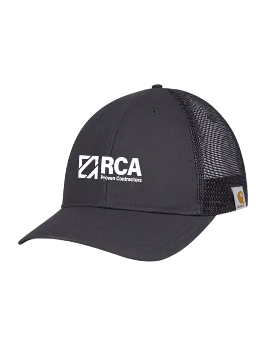 Carhartt Dark Grey Canvas Trucker Cap w/RCA Logo
