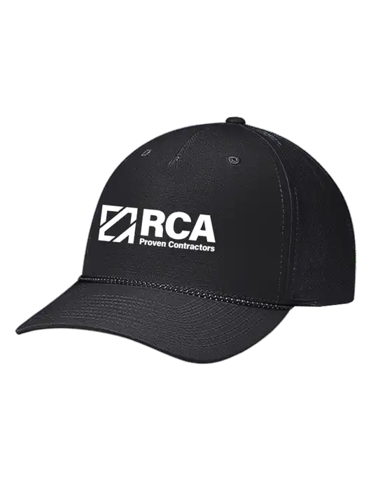 Richardson Laser Perf Performance Black/Black-Grey Rope Cap w/RCA Logo