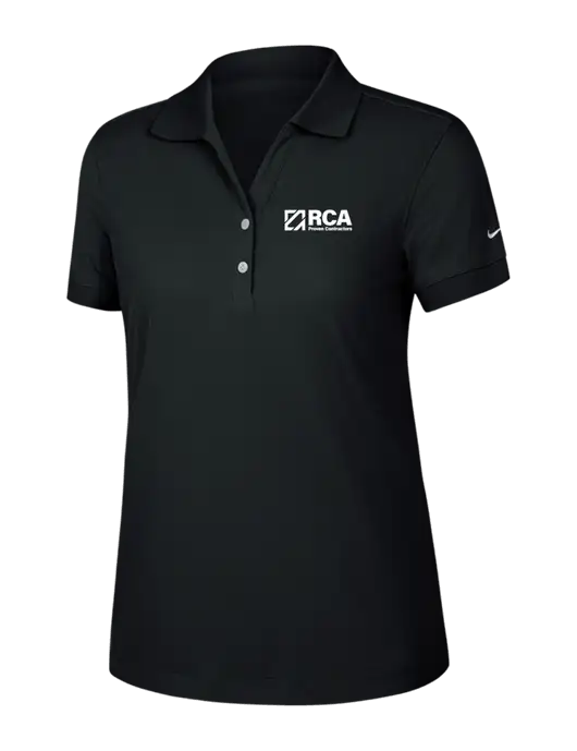Nike Womens Dri-FIT Classic Black Polo w/RCA Logo