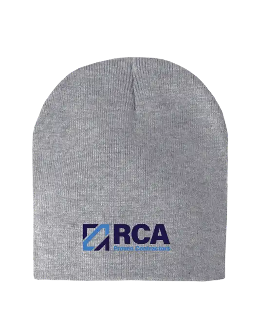 Light Grey Heather Element Knit Beanie w/RCA Logo