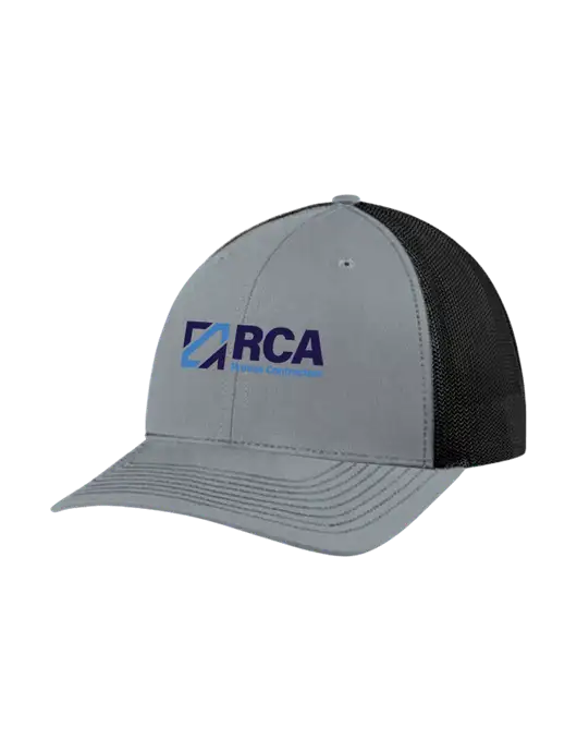Richardson Adjustable Snapback Original 112 Trucker Cap Heather Grey w/Black Mesh w/RCA Logo