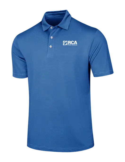 Callaway Royal Blue Fine Line Stripe Polo w/RCA Logo