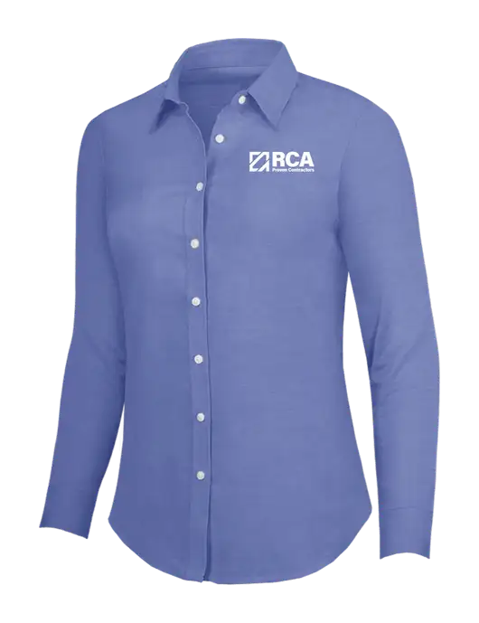 Navy Womens SuperPro Oxford Shirt w/RCA Logo