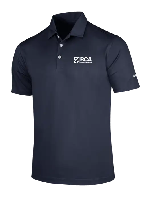 NIKE Dark Navy Dri-Fit Vertical Mesh Polo w/RCA Logo