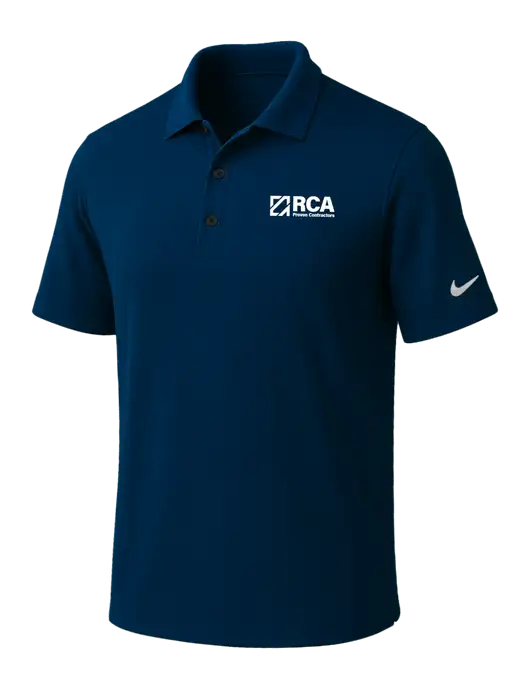 NIKE Navy Dri-Fit Micro Pique Polo w/RCA Logo