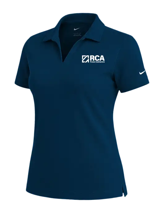 NIKE Navy Womens Dri-Fit Micro Pique Polo w/RCA Logo