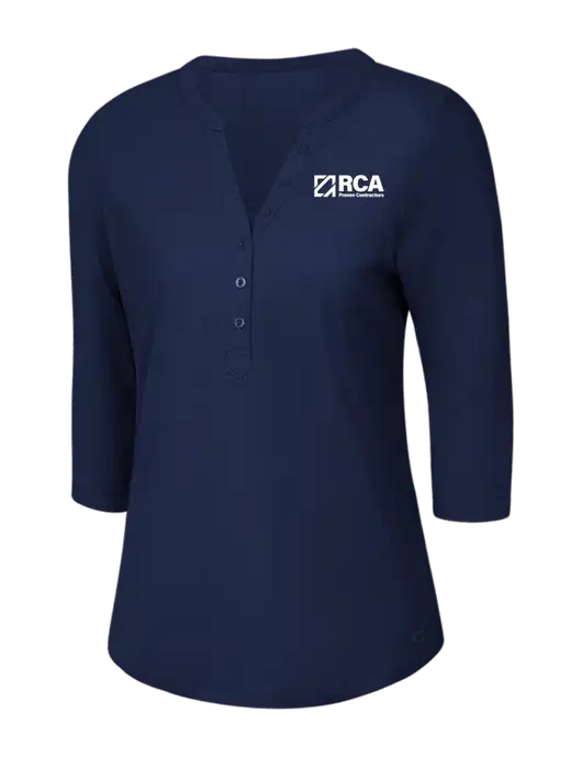 OGIO Navy Jewel Henley w/RCA Logo