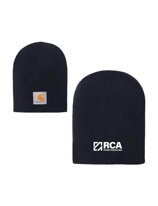 Carhartt Dark Navy Acrylic Knit Hat w/RCA Logo