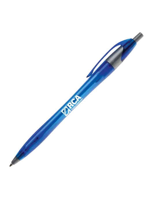 Novella Translucent Blue/Silver Jewel Pen - Blue Ink w/RCA Logo