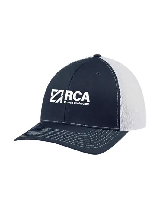 Richardson Adjustable Snapback Original 112 Trucker Cap Navy w/White Mesh w/RCA Logo