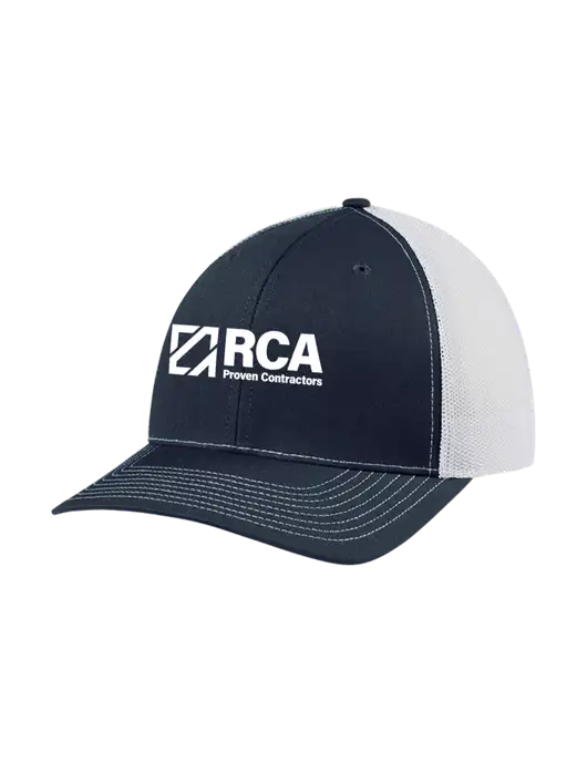Richardson Adjustable Snapback Original 112 Trucker Cap Navy w/White Mesh w/RCA Logo