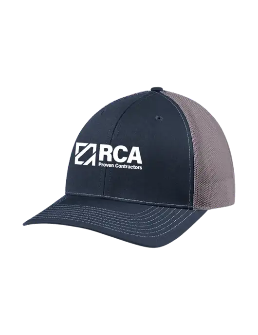 Richardson Adjustable Snapback Original 112 Trucker Cap Navy w/Charcoal Mesh w/RCA Logo