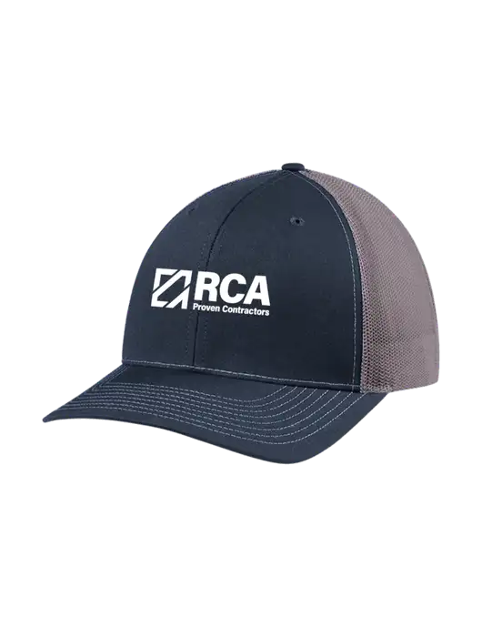 Richardson Adjustable Snapback Original 112 Trucker Cap Navy w/Charcoal Mesh w/RCA Logo