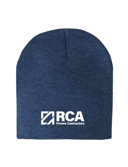 Dark Royal Heather Element Knit Beanie w/RCA Logo