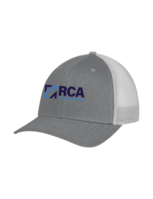 Richardson Adjustable Snapback Original 112 Trucker Cap Heather Grey w/Light Grey Mesh w/RCA Logo